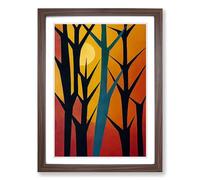 African Forest Vol.2 Framed Print | A2 Walnut Framed Wall Art | Ready to Hang | Modern Landscape Picture | Living Room Bedroom Lounge Office