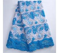 African French Milk Silk Lace Fabrica 5 Yards Nigerian Tulle Mesh Lace for Sew Women Party Dress