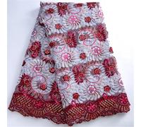 African French Milk Silk Lace Fabrica 5 Yards Nigerian Tulle Mesh Lace for Sew Women Party Dress