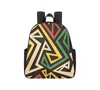 African Geometric Seamless Grunge Effect Highschool Backpacks 12.40x5.12x14.17inch Bookbag Multipurpose Casual Commuter Backpack Business Travel School,Office