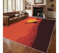 African Giraffe Door Mat Indoor, Washable African Sunset Rug 50x80 cm, Non Slip Low Pile Area Rugs for Entrance, Kitchen, Bedroom, Home Decor QAZ92