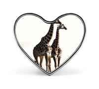 African Giraffe Heart Lapel Pin Cute Funny Button Metal Lapel Heart Brooch Badge Brooch Shirt Brooch for Men Women Personalized Crafts and Gift