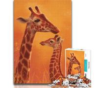 African Giraffe Jigsaw Puzzles for Adults Teenagers Jigsaws Puzzle,Help The Brain Exercise Addictive Toys to Cultivate Patience Parent-child Interaction 75x50cm