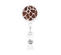 African Giraffe Patten Design, Retractable Badge Holder,Badge Reels Holder with ID Clip Alligator Clip