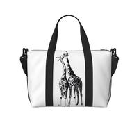 African Giraffe Printed Women's Tote Bag Portable Crossbody Bag Suitable for Gym Workouts Commuting and Travel