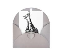 African Giraffe Printing Vertical Blank Paper Holiday Greeting Thankful For You (Thinking Of You Card Birthday Card)