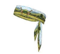 African Giraffe Tie Headband for Women & Men - Stylish Sports Head Tie, Suitable for Various Sports Activities