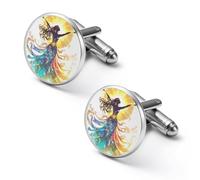 African Goddess of Life Sun Shirt Cufflinks for Men Cuff Links Tie Father Husband Wedding Business 1.7cm