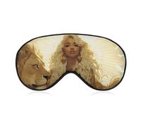 African Goddess with Lions Blackout Sleep Mask for Side Sleeper Soft Covers for Travel Essentials Nap