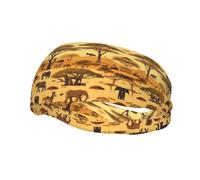 African grassland animals Moisture Wicking Workout Headband, Sweatband Headbands for Running,Cycling,Football,Yoga,Hairband for Women and Men