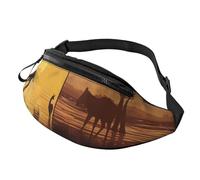African Grassland Animals Outdoor Sports Waist Bag & Casual Chest Pack, Adjustable Unisex Fanny Pack for Hiking/Running/Cycling