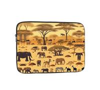 African Grassland Animals Printed 15 inch Computer Sleeve, Portable Computer Bag, Suitable for laptops and Tablets