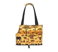 African Grassland Animals Printed pet Shoulder Bag, Suitable for Small Dogs and Cats, Shopping and Travel Dual-Purpose Bag