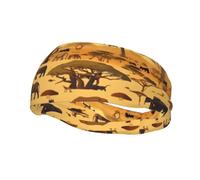 African Grassland Animals Stylish Sweat-Wicking Sports Headband, Perfect for Men and Women, Fitness, Running, and Yoga.