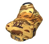 African grassland animals Versatile full-print Stroller Chair Cover/Nursing Cover, specially designed for your baby