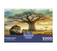 African Grassland Jigsaw Puzzles for Adults Interesting Puzzles 1000 Pieces Impossible Puzzle for Adults Gifts 38x26cm/1000pcs