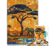 African Grasslands 1000 Pieces Jigsaw Puzzle For Adults Teens,Help The Brain Exercise Addictive Toys to Cultivate Patience Unique Challenge Game (38x26cm)