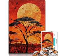 African Grasslands Jigsaw Puzzles for Adults 1000 Pieces,Challenging Game And Family Play for Is Ideal As A Gift for The Whole Family 50x75cm