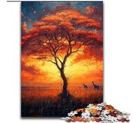 African Grasslands Jigsaw Puzzles for Teenagers, Brain Intelligence Challenge Addictive Toys for Home Decoration (26x38cm)