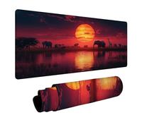 African Grasslands Mouse Mat Animal Mouse pad, Desk Mat Large 40x20in with Stitched Edges Anti-Slip Rubber Base for Autumn Decorations Desk Accessories and Gaming Laptop Computer Gifts FSBD-6568