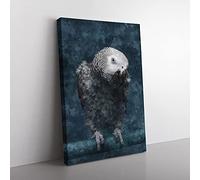 African Grey Parrot Canvas Wall Art Print 30x20 Inch