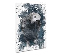 African Grey Parrot V3 Canvas Print | Gallery Wrapped 30mm Frame Wall Art | 20x14 inches | Ready to Hang | Modern Animals Picture | Living Room Bedroom Lounge Office