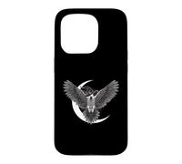 African Grey Parrot Witch Hat Crescent Moon Scary Spooky Case for iPhone 15 Pro