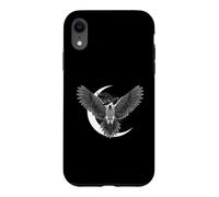 African Grey Parrot Witch Hat Crescent Moon Scary Spooky Case for iPhone XR
