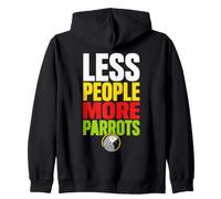 African Grey Parrot Zip Hoodie