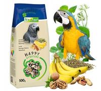 African Grey Parrots Bird Seed Food Large Parrots Snacks Nuts Mungo Beans Bananas Flavour Cockatiels Nimfa Cockatoo Conures Birds 500g Treats