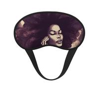 African Hair Black Women Sleep Mask for Men Women Blackout Eye Masks for Sleep, Relaxing Zero Pressure Night Blindfold Soft Breathable Eye Cover for Travel, Night Work, Nap, Office