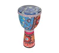 African Hand Drum 8 Inch Portable Djembe Percussion Instrument with Art Patterns for Children Tambourine Early Childhood Enlightenment Musical Instruments Gift