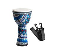 African Hand Drum 8inch PVC Goatskin Djembe, Lightweight Hand Clapping Percussion Instrument Colorful Design and Rubber Base Protection for Adult (Flower Sea)