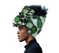 African Head Wrap Extra Long 72”x22”Wax Print Head Scarf Tie for Women, Color A-k, One Size