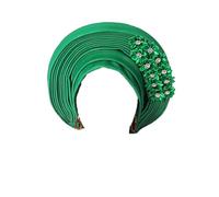 African Headties Nigerian Already Made Auto Gele Headtie with Stones Turban Caps for Women Head Wraps Headbands, Dark Green, One Size