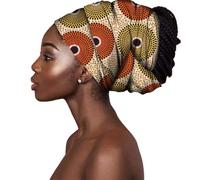 African Headwraps for Women Head Wraps Ankara Wrap Head Scarf, Color-d, One Size
