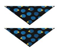 African Hedgehog Blu Ray Black 2 Pack Dog Bandanas Bulk Soft Dog Scarf Pet Accessories for Dogs Cats