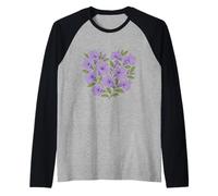 African Jacaranda Tree Flower Heart South Africa Pattern Raglan Baseball Tee