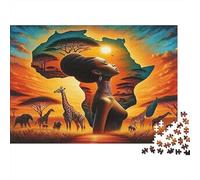 African Jigsaw Puzzle Heritage 1000 Pieces Recycled Paper Adults Jigsaws Fun Challenging Game Exercising Hands-on Skills Great Gift Idea 38x26cm/1000pcs