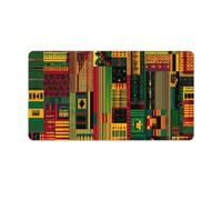 African Kente Cloth Ethnic Art Cute Gaming Mousepad Rubber Base Desk Mat for Home Office Laptop Computer