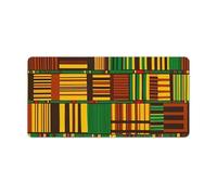 African Kente Cloth Pattern Cute Gaming Mousepad Rubber Base Desk Mat for Home Office Laptop Computer