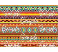 African Kente edible multicoloured print, design 4