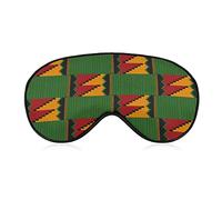 African Kente Print Sleep Mask Soft Blindfold Portable Eye Mask with Adjustable Strap for Men Women