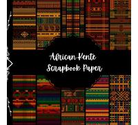 African Kente Scrapbook Paper, Tribal Art Junk Journal Paper, Ethnic Decorative Paper, DIY Projects, Origami Paper, Collage Sheets, Decoupage Paper, 8,5" by 8,5" inches, 10 Designs, 40 Pages