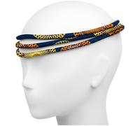 African Kente Style Headband, Vintage Ankara Printing Cotton Rope Head Wrap for Women, Multi Layer Coiled Design, Ethnic Hair Tie Accessory, Lightweight Comfortable, Multicolor