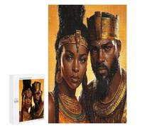 African King And Queen Fun Wooden Picture Vertical Version Puzzle Creative Gift Wood Jigsaw for Adults And Family Game