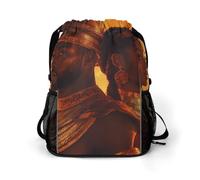 African King And Queen Gym Drawstring Bag with Shoe Compartment
