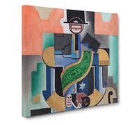 African King by Josef Capek Canvas Print | Gallery Wrapped 30mm Frame Wall Art | 14x14 inches | Ready to Hang | Modern People Picture | Living Room Bedroom Lounge Office