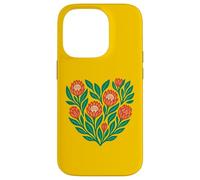 African King Protea Flower Heart South Africa Pattern Case for iPhone 14 Pro