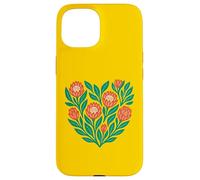 African King Protea Flower Heart South Africa Pattern Case for iPhone 15